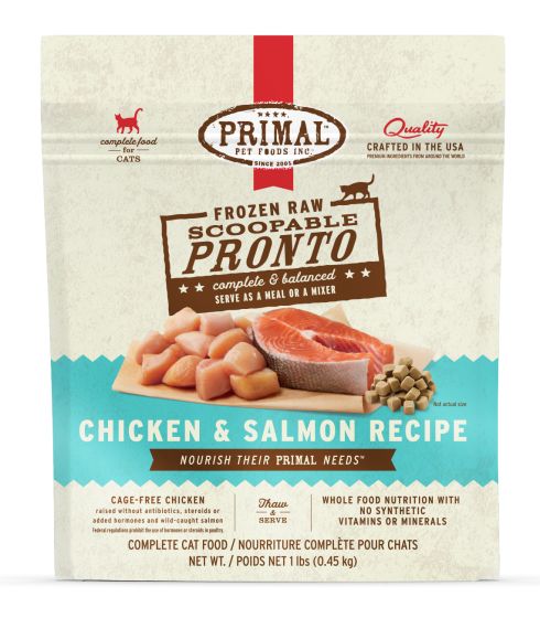 Primal Pronto for Cats - Chicken & Salmon 1lb