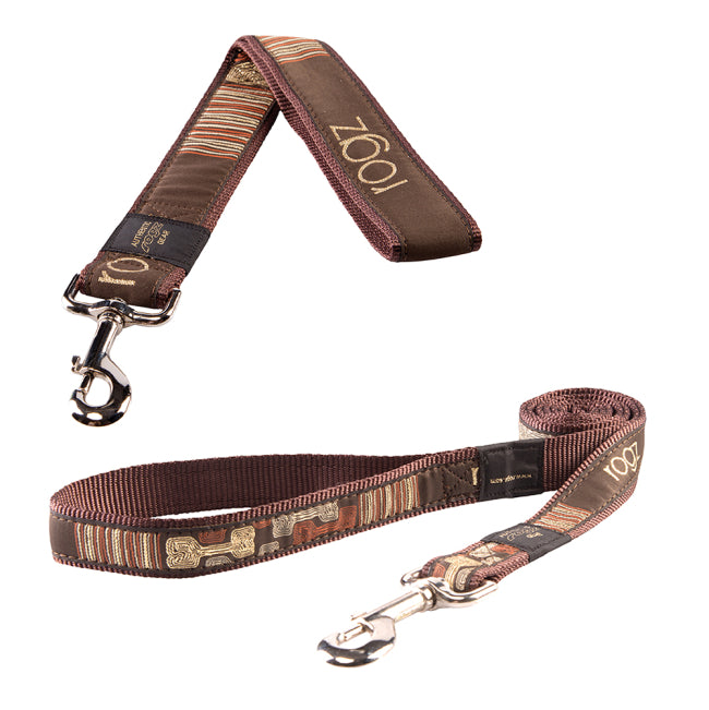 Rogz Mocha Bone Lead - Large