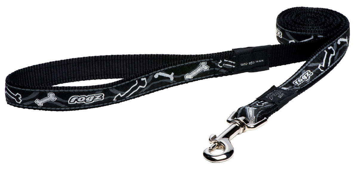Rogz Black Bone Lead - Small
