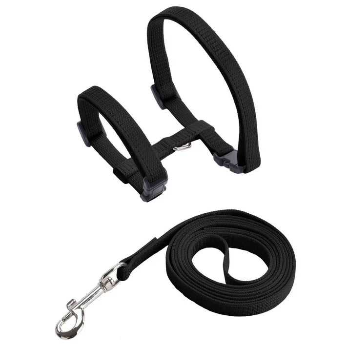 Simon's Adjustable Nylon Harness Set Lg - Black