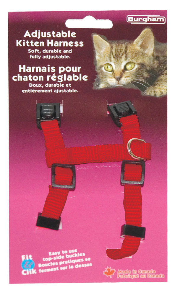 Simon's Adjustable Kitten Harness - Red