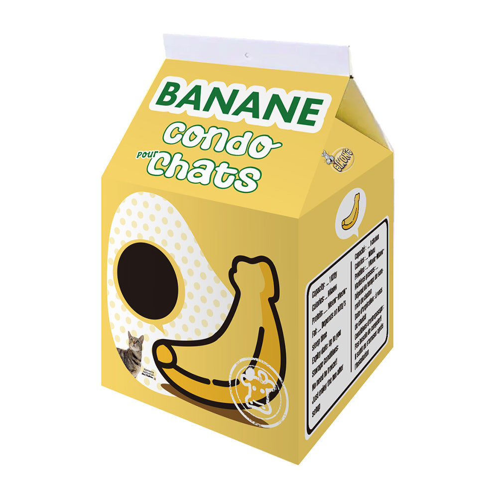 Simon's Milkbox Cat Condo - Banana