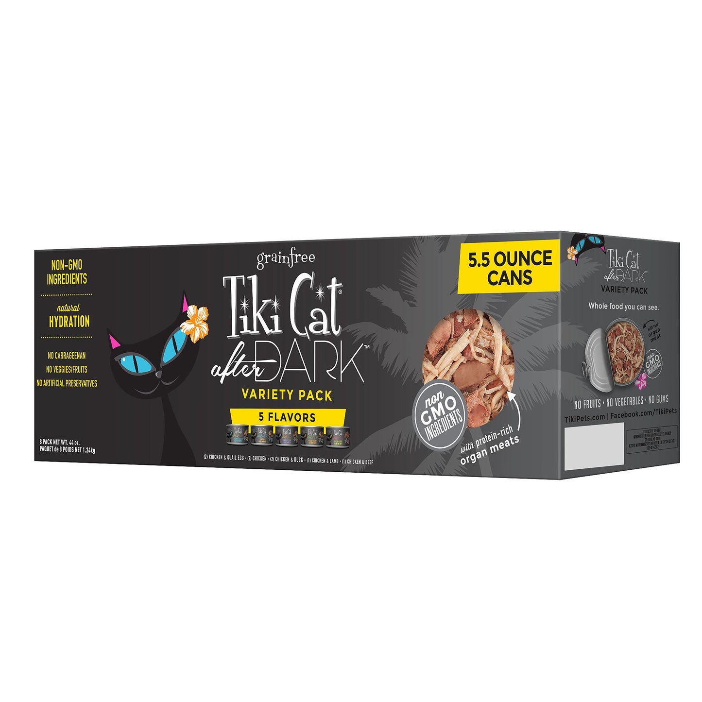 Tiki Cat After Dark 5 Flavour Variety Pack - 8 x 5.5 oz