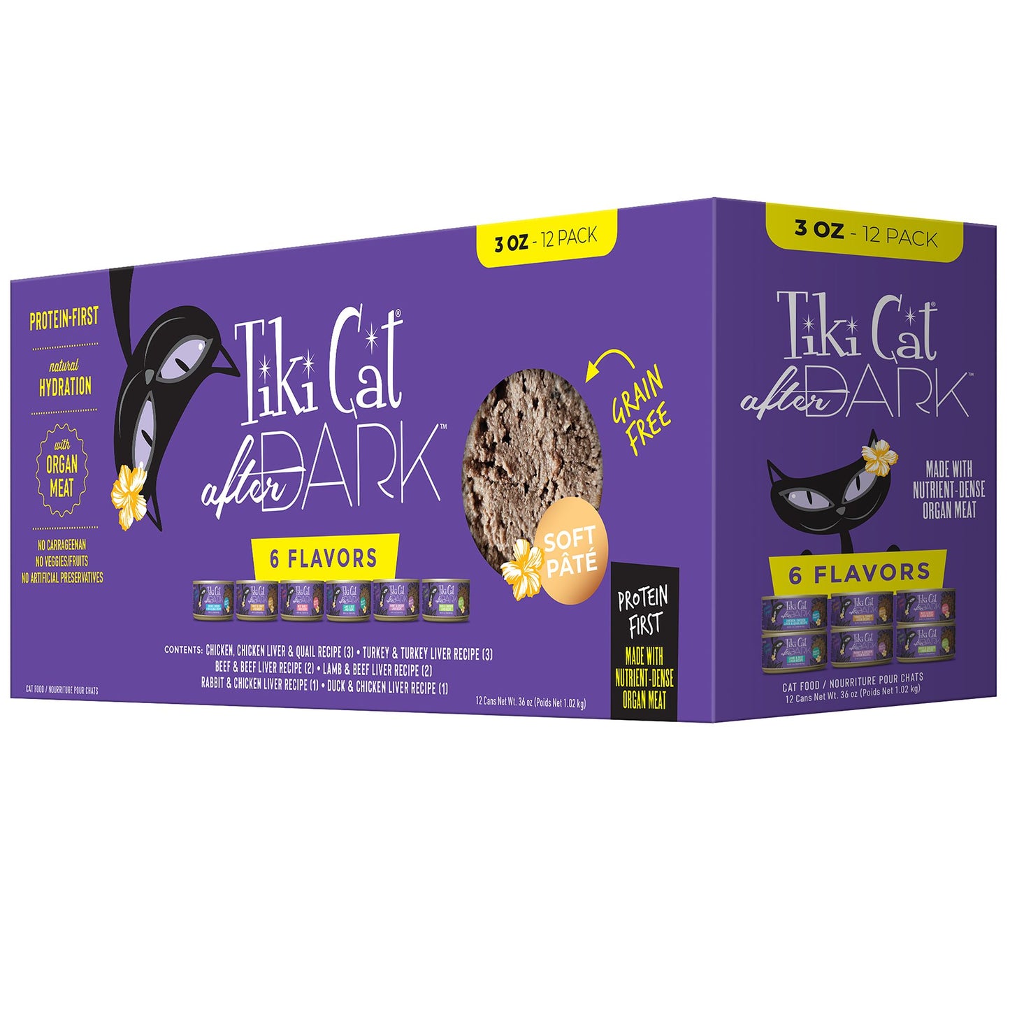 Tiki Cat After Dark Pate 6 Flavour Variety Pack - 12 x 3 oz