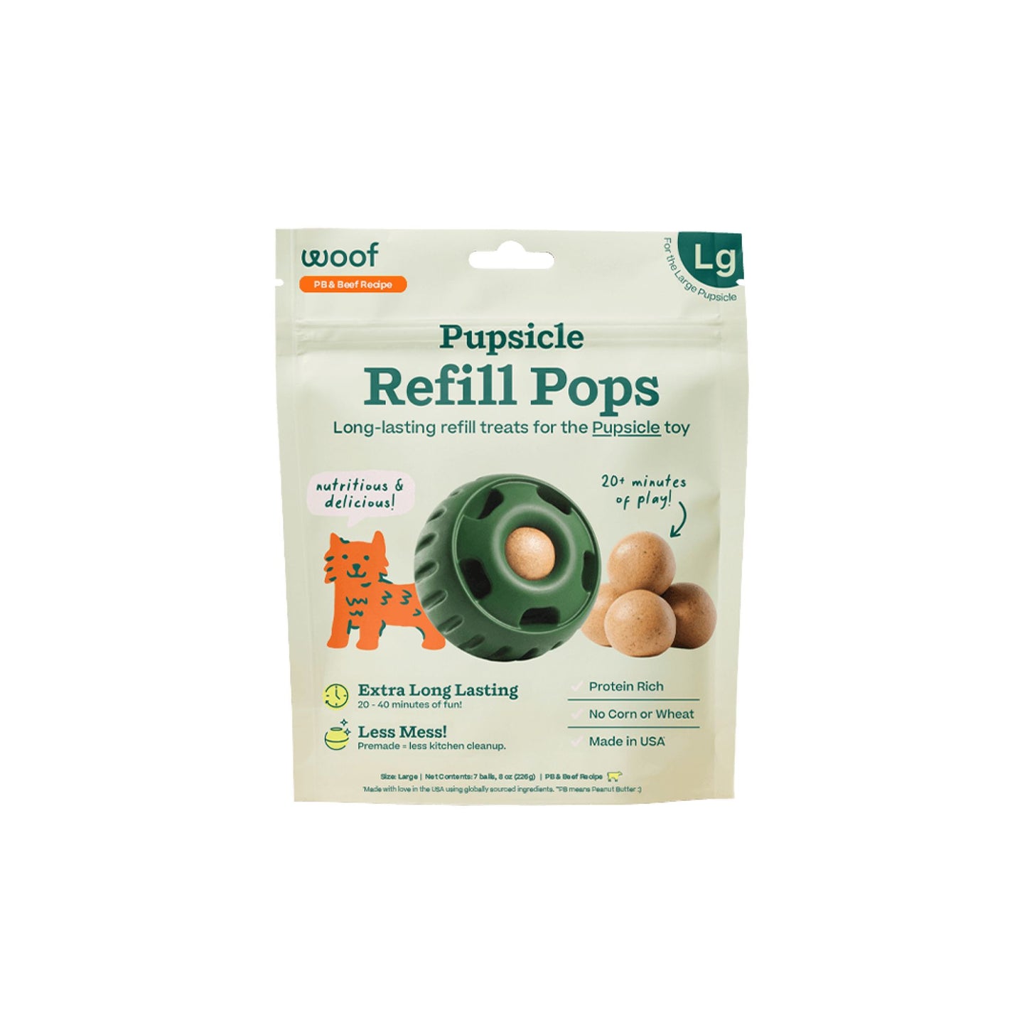 Woof Beef Pops Large