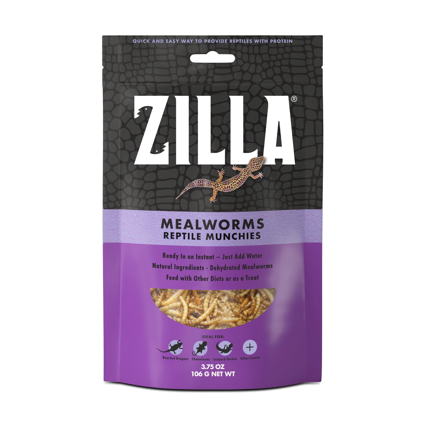 Zilla Reptile Munchies - Mealworms 3.75oz
