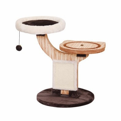 PetPals Group -¬ 2-Level Cat Tree Natural Wood