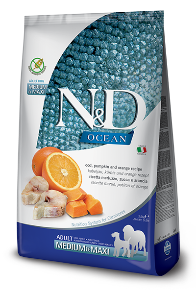 Farmina N&D Medium/Maxi -Cod & Orange 5.5lb