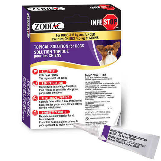 ZODIAC INFESTOP DOG UNDER 4.5KG