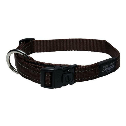 ROGZ CLASSIC COLLAR XX-LARGE CHOCOLATE REFLECTIVE