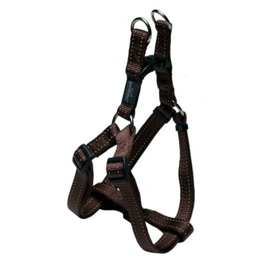 ROGZ STEP-IN HARNESS SMALL CHOCOLATE REFLECTIVE