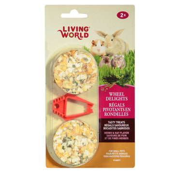 Living World Wheel Delights -  Herb/Hay 2pk