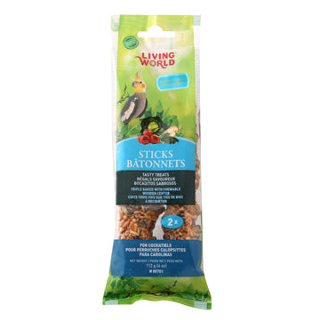 Living World Cockatiel Treat Sticks - Vegetable 112g