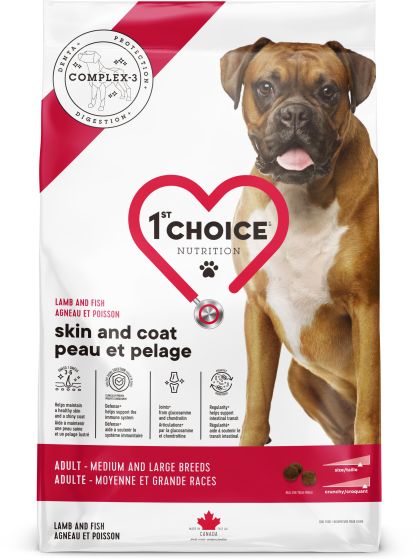 1st Choice Skin & Coat Large Breed Lamb 11kg (special order)