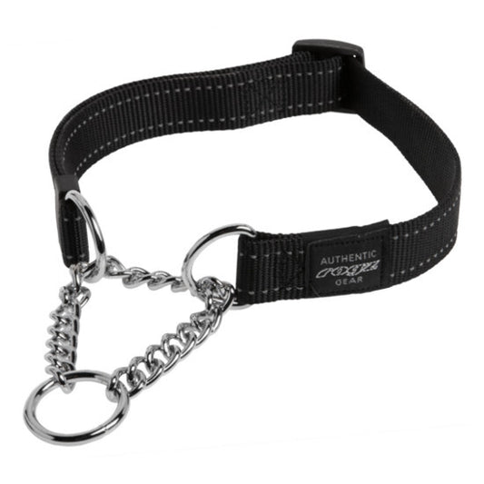Rogz Half-Check Collar - Black X-Large