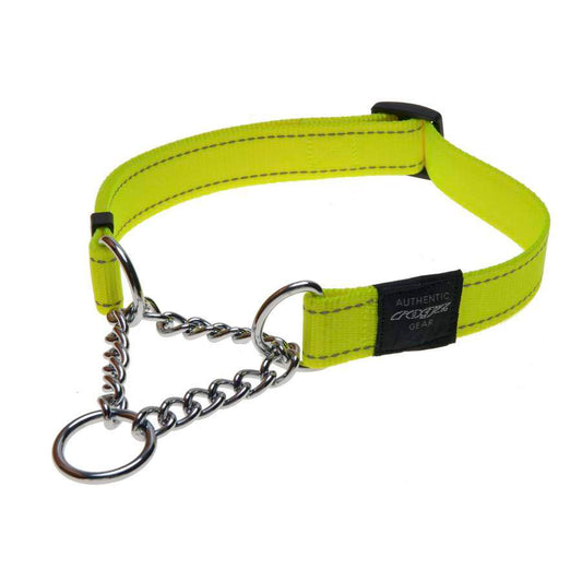 Rogz Half-Check Collar - Dayglo Large