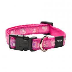 Rogz Scooter Collar Pink Paw Medium