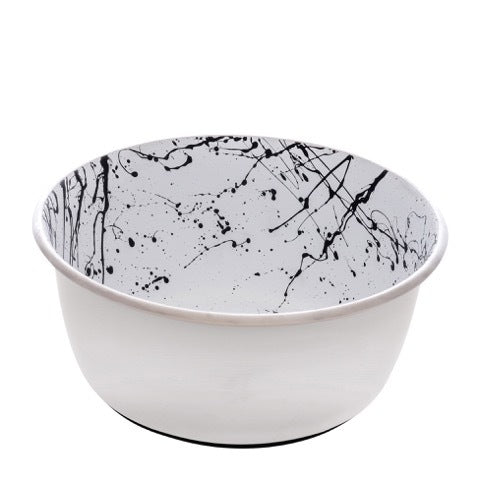Dogit Stainless Steel Dish - White Speckle 950ml