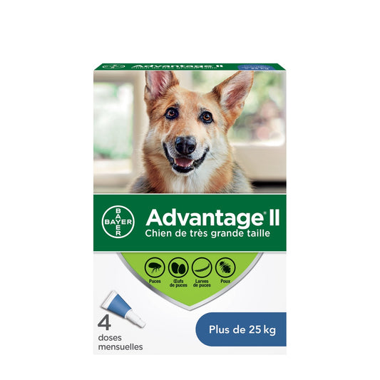 Advantage II For Dogs Over 25kg - 4 Dose