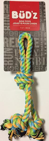Bud'z Rope Toy - 3 Knot 11.5"