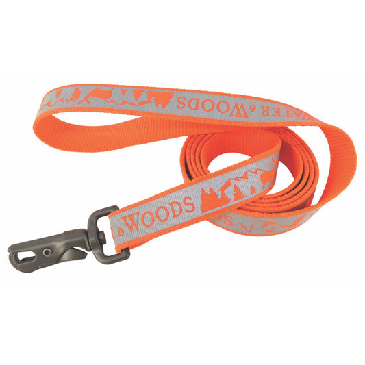 WATER & WOODS REFLECTIVE LEASH - 1" x 6' - ORANGE