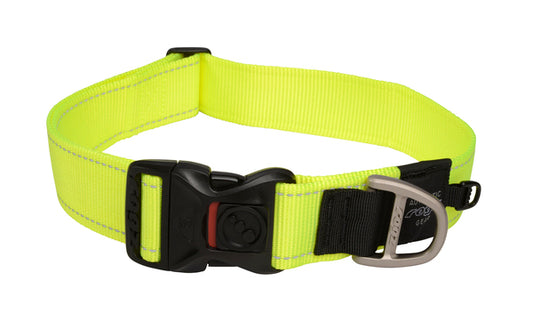 ROGZ CLASSIC COLLAR SMALL DAYGLO YELLOW REFLECTIVE