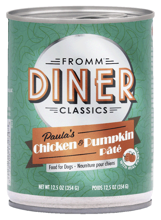 Fromm Diner Cans - Paula's Chicken & Pumpkin Pate 12.5oz