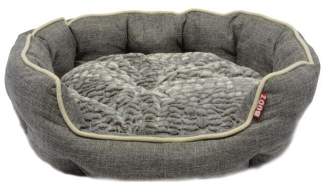Bud'z Deluxe Cuddler Bed - Grey 22x20"