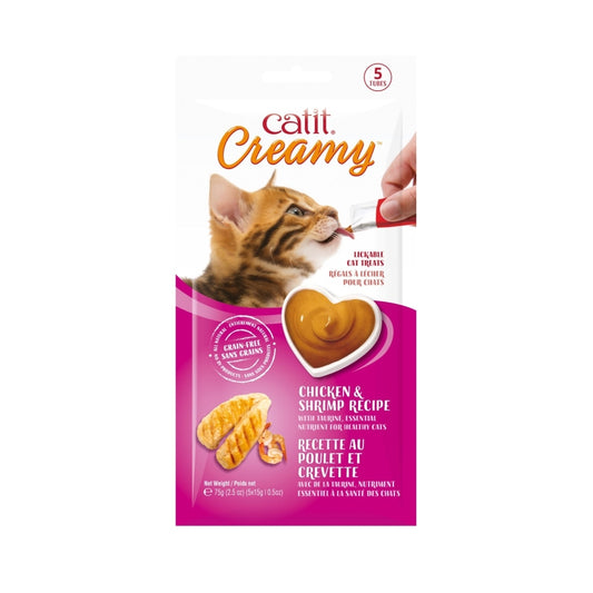 Catit Creamy Lickable Treat - Chicken & Shrimp 5pk