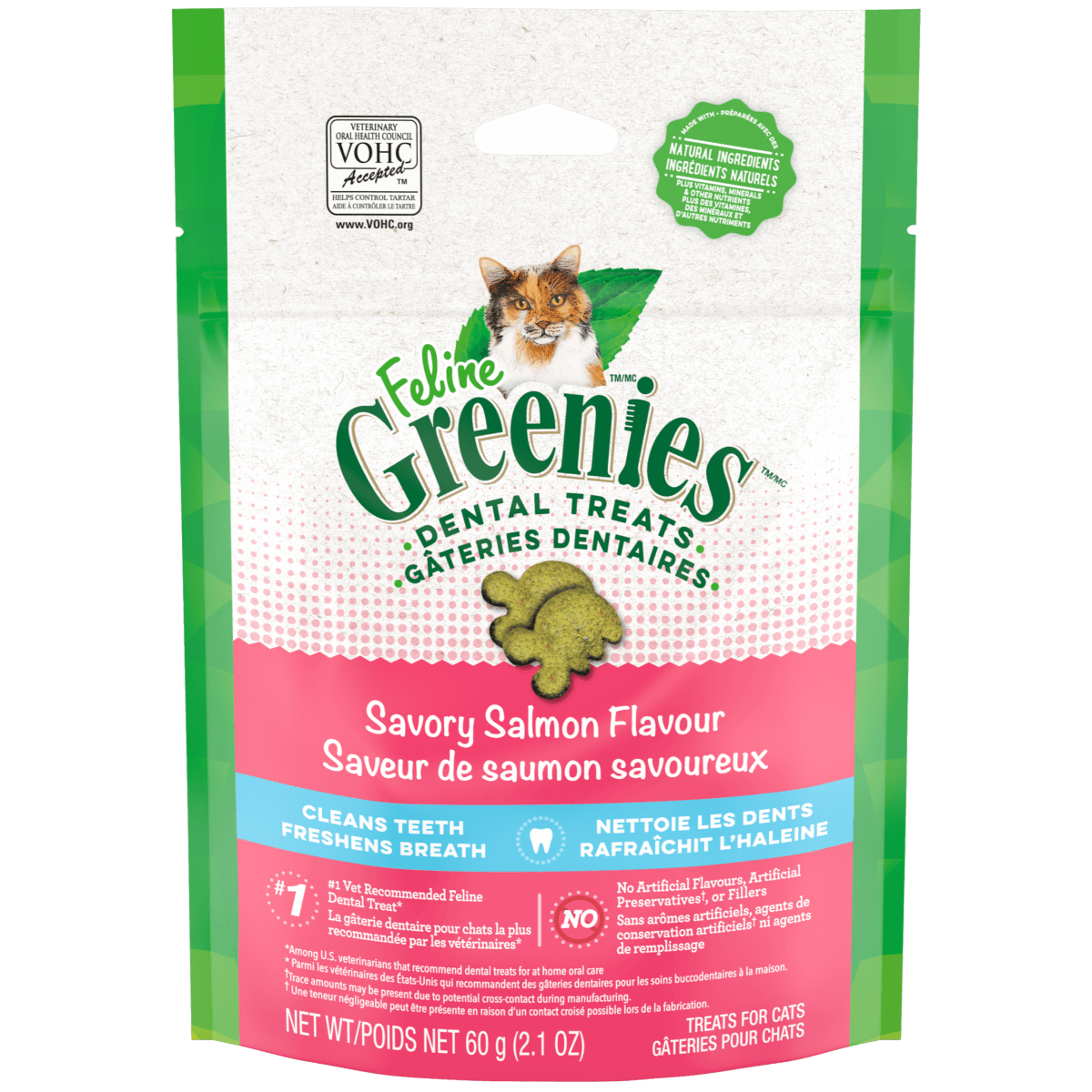 Greenies Feline Salmon Dental Treat 2.1oz