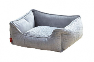 PetPals Modern Bed - Grey with Quilting