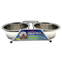 Dogit Stainless Steel Double Dog Diner, Medium