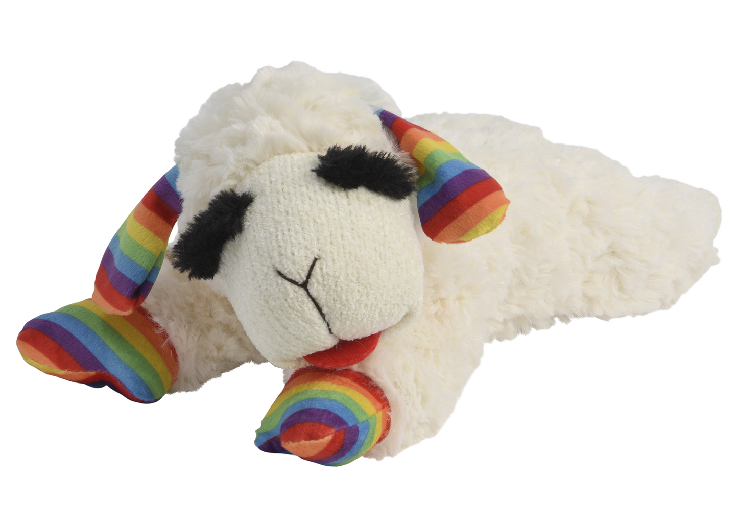 LAMB CHOP DOG TOY - RAINBOW