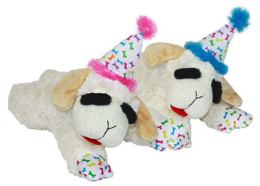 LAMB CHOP DOG TOY - HAPPY BIRTHDAY