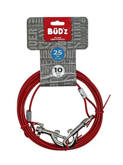Bud'z Tie Out 10' - up to 25lbs