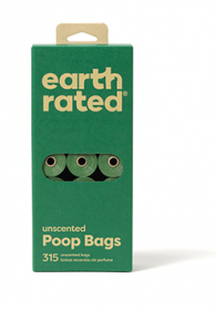 EARTH RATED POOP BAGS - 21 REFILL ROLLS (UNSCENTED)