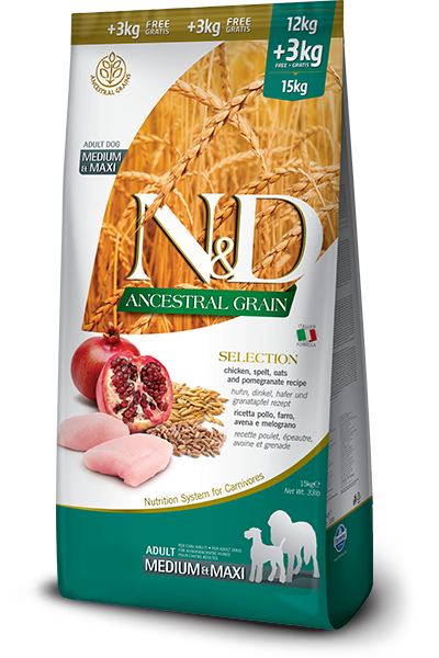 Farmina N&D Ancestral Grains Maxi - Selection Chicken 15kg