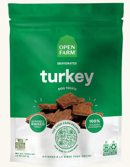 Open Farm Dehydrated Turkey Treats 128g