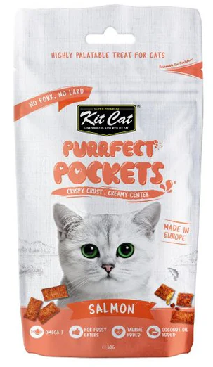 Kit Cat Purrfect Pockets Treats - Salmon 60g