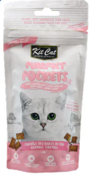 Kit Cat Purrfect Pockets Treats - Hairball 60g