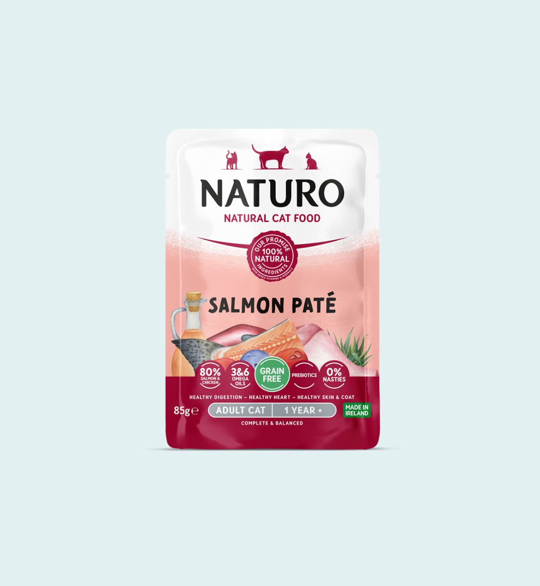 Naturo Cat Salmon Pate Pouch 85g