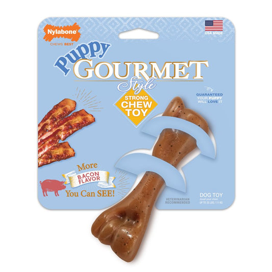 Nylabone Gourmet Puppy Bone - Bacon