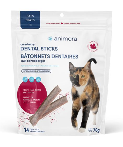 Animora Cranberry Dental Sticks for Cats 14pk