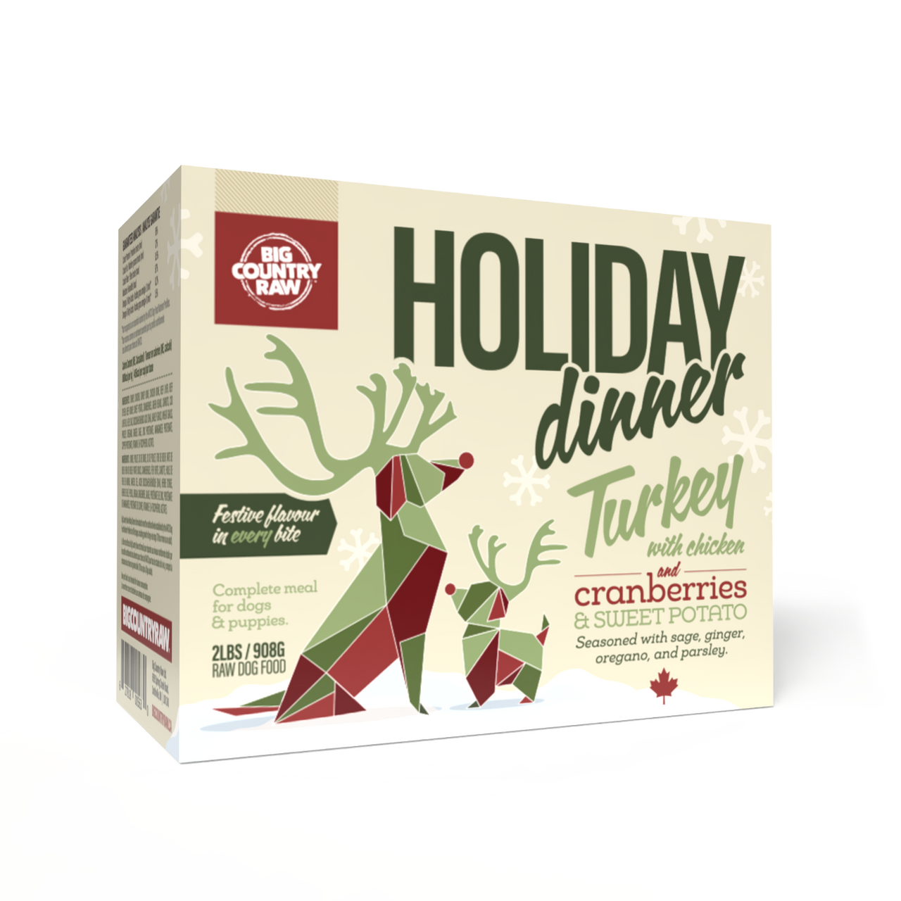 BCR HOLIDAY DINNER TURKEY & VENISON 2LB