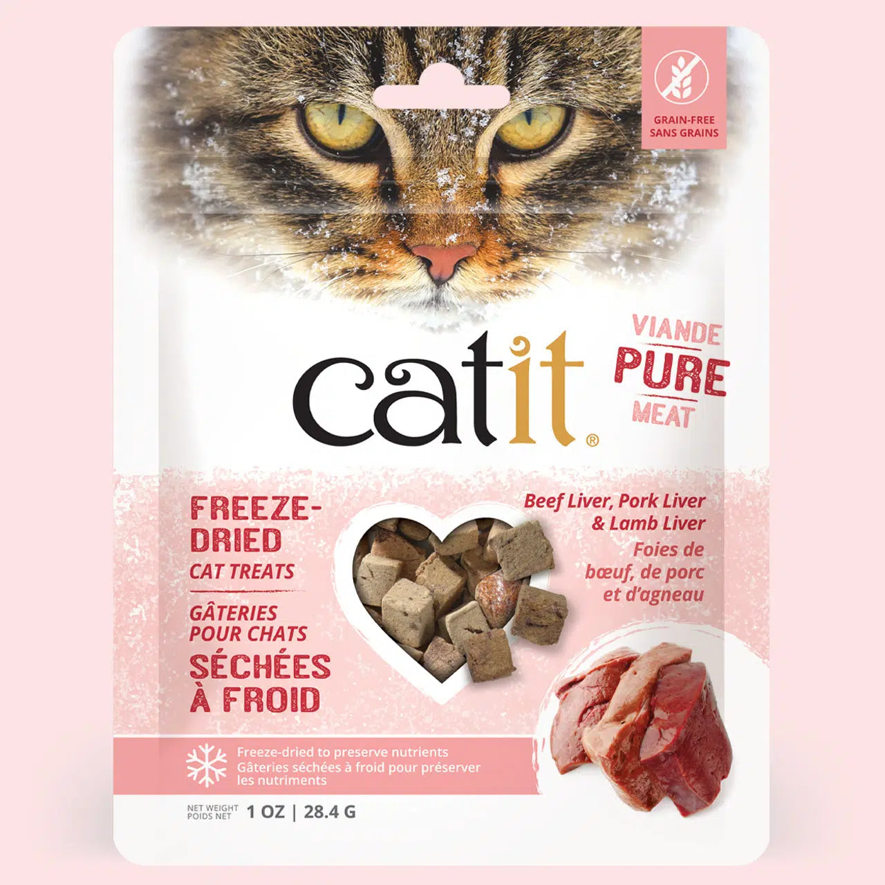 Catit Freeze Dried Cat Treat Beef, Pork & Lamb Liver  28.4g