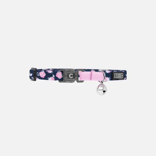 Cloe Cluzo Adjustable Cat Collar - Black Flowers