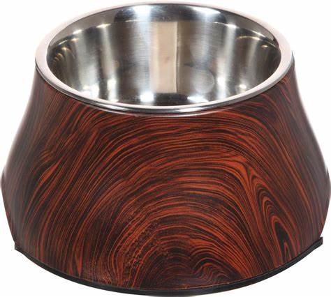 Dogit Melamine Bowl with Faux Wood Finish