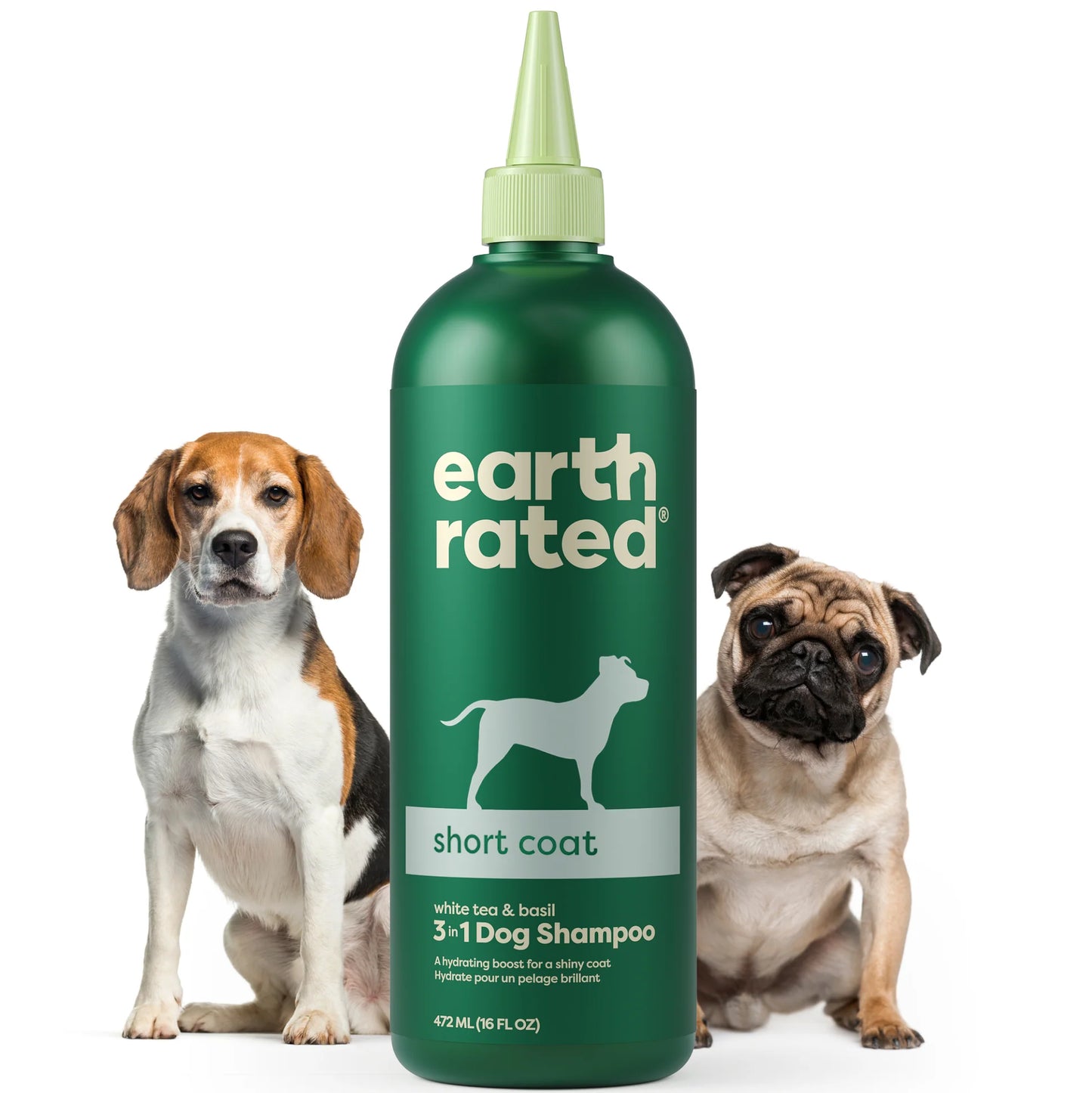 Earth Rated White Tea & Basil Short Coat Dog Shampoo 472 ml