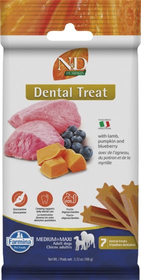 N&D Dental Treats - Lamb & Blueberry Med/Maxi 100g