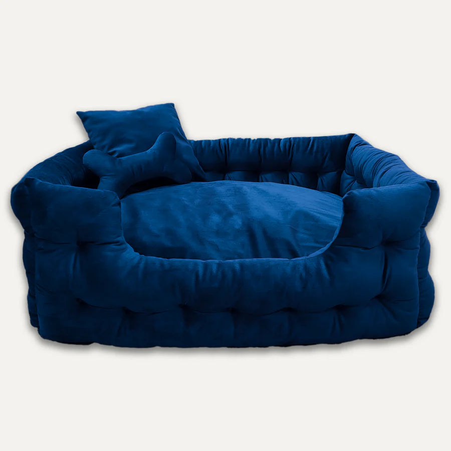 Goo-eez Luxury Velour Pet Bed - Royal Blue